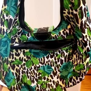 betseyville by Betsey Johnson green floral shoulde